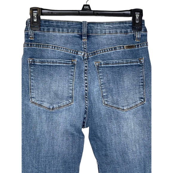 KanCan Women's Jeans Distressed Skinny‎ Raw Hem Medium Wash Mid-Rise Blue 5/26 - Picture 8 of 10